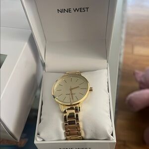 Nine West Gold-Tone Bracelet Watch